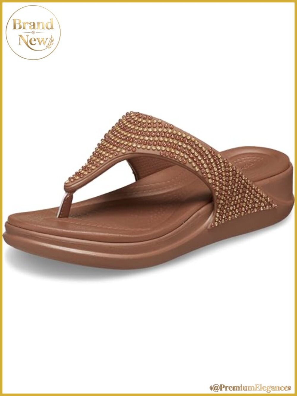 Crocs Boca Bling Flip Wedge Sandals Women's Slip On Comfort
